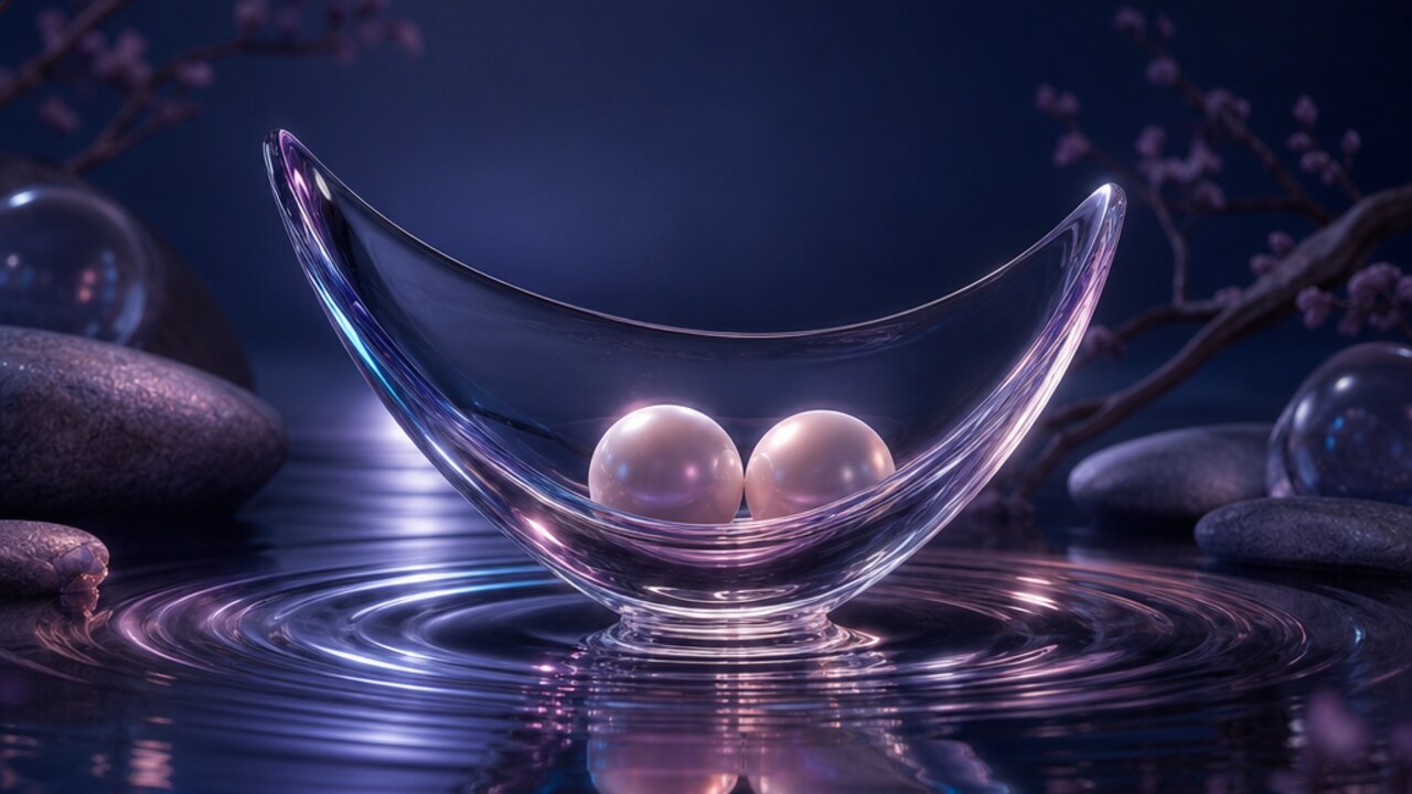 Posicionamiento en ChatGPT para Fertilidad privada: enfoque de GEOMOND Esferas translúcidas protegidas por formas de vidrio, como ilustración abstracta de fertilidad.